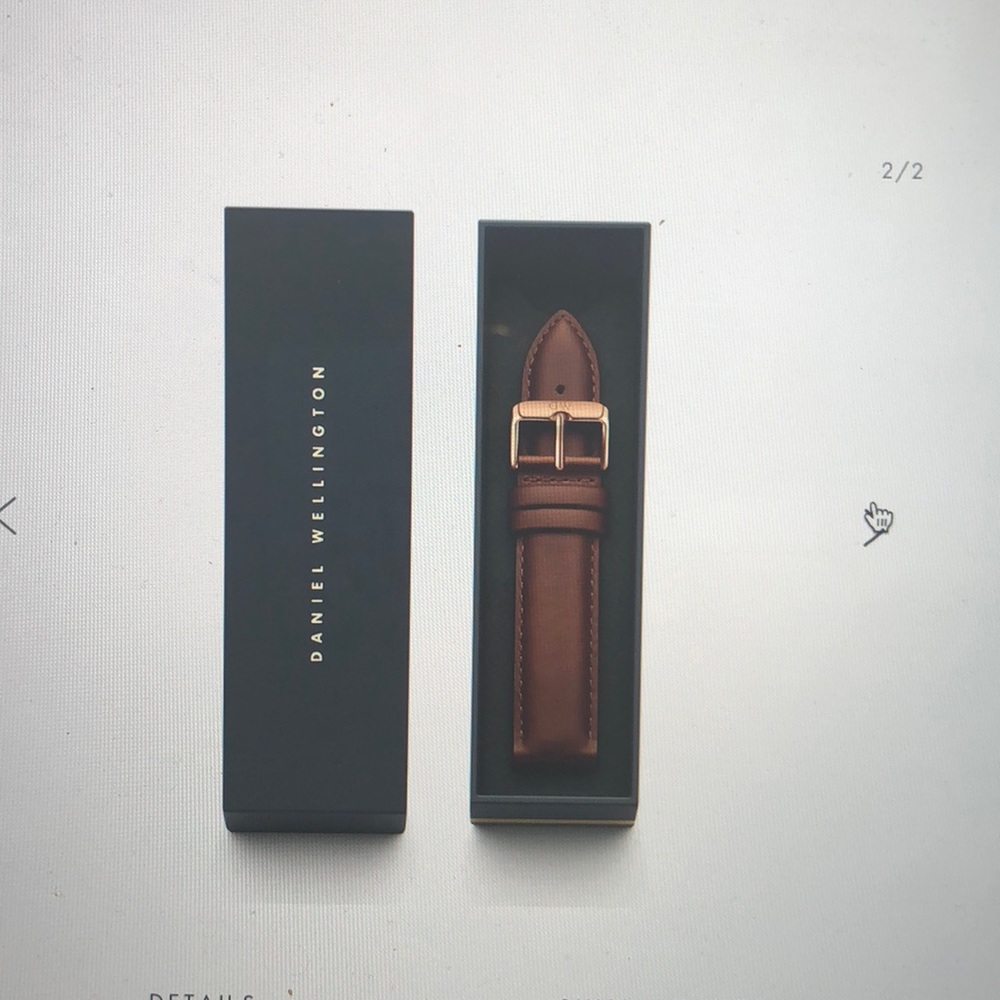 Daniel Wellington Classic St Mawed leather watch strap in brown